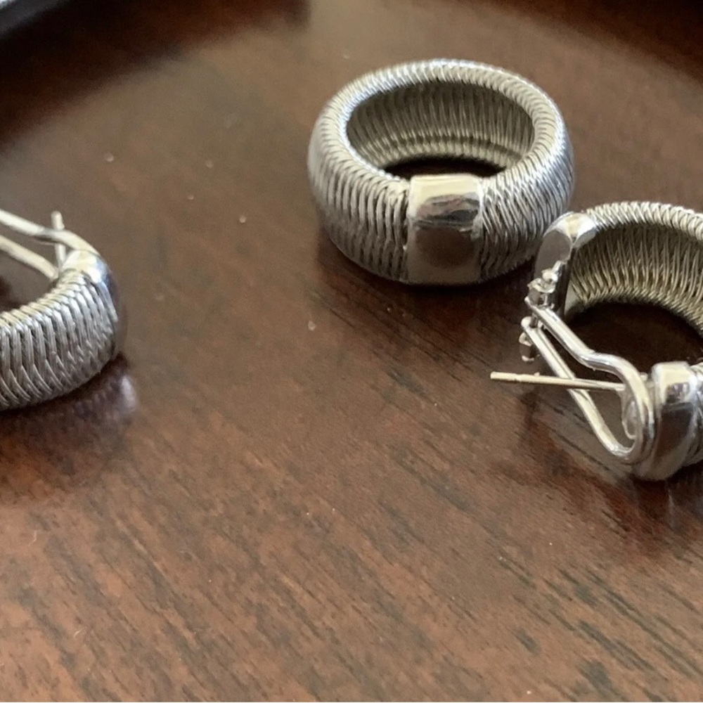 Vintage Bailey Banks &Biddle .925 genuine silver neclace, bracelet and earrings - Picture 3 of 9